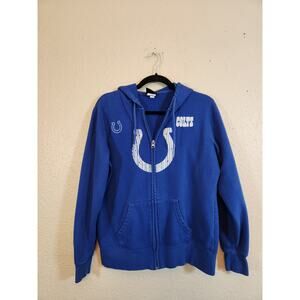 NFL Team Apparel Indianapolis Colts Womens‎ Blue Long Sleeve Full Zip Jacket M